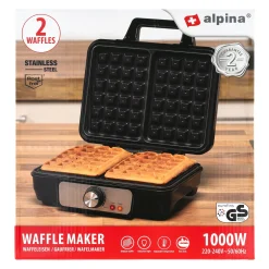 Wafelijzer 1000W Alpina