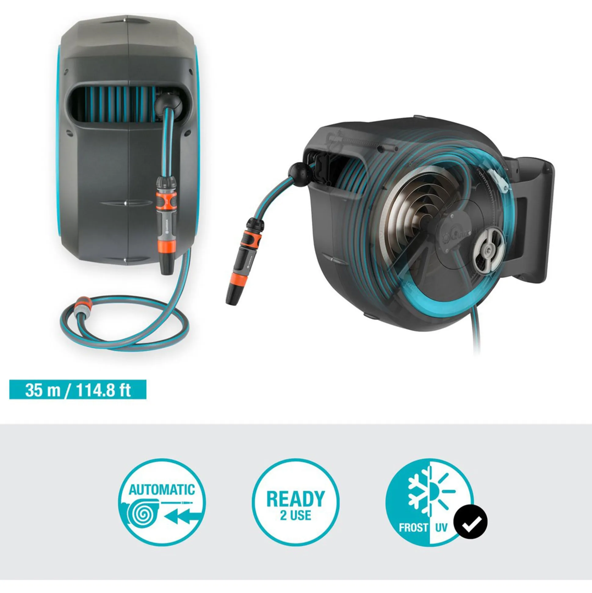 Wand slangenbox 35M rollup XL Gardena