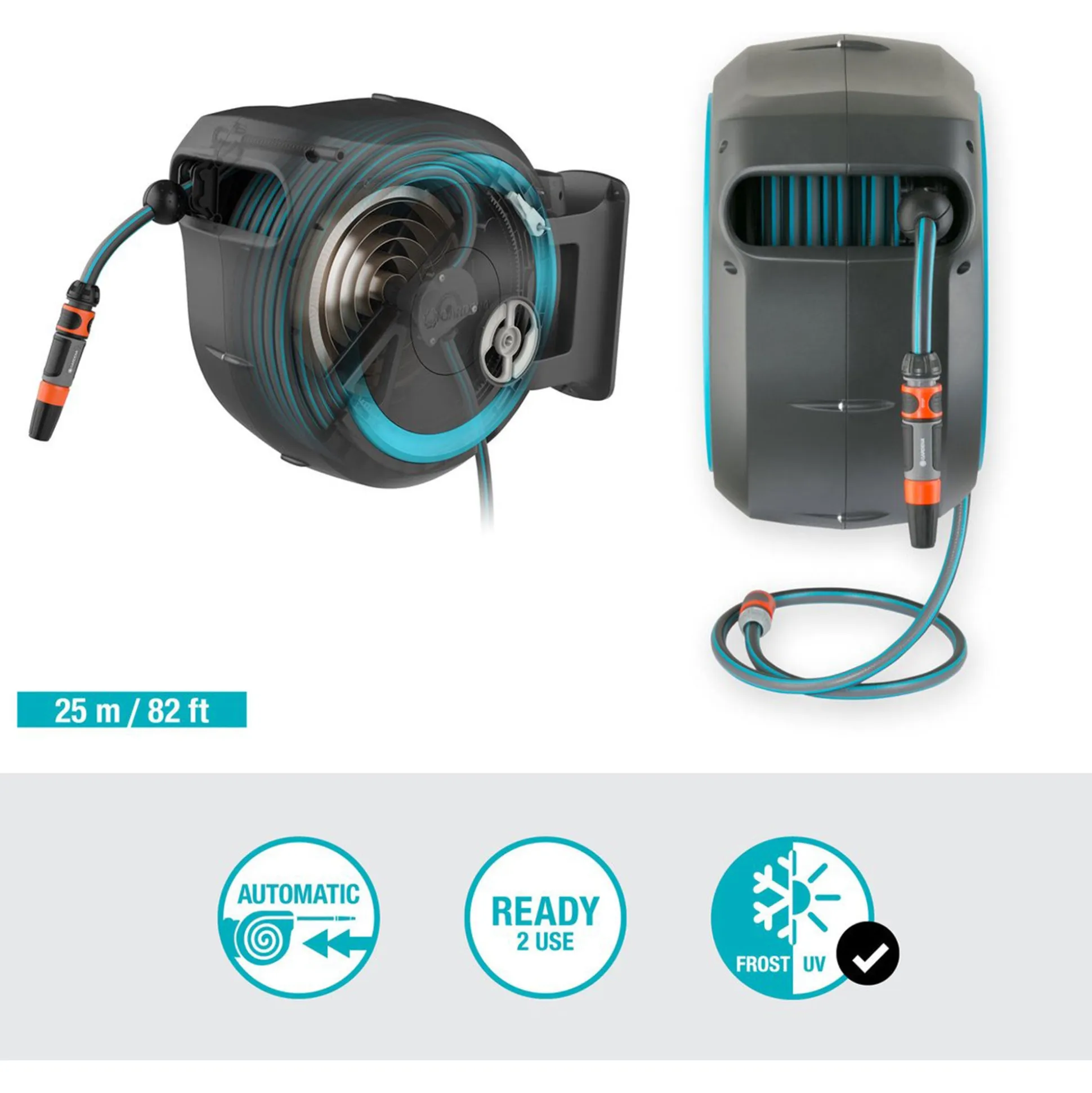 Wand Slangenbox 25m Rollup M/L Gardena