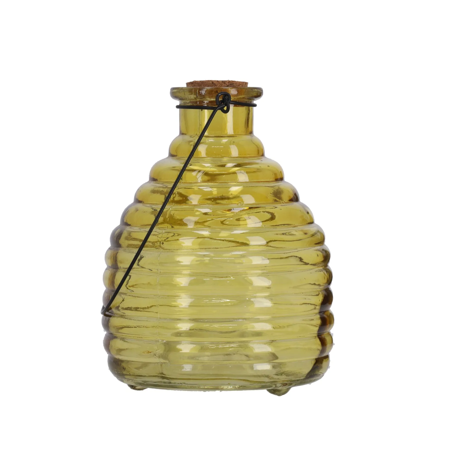 Wespenvanger van glas 17 x 13 cm 4 assorti