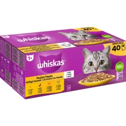 Whiskas 1+ natvoer gevogelte 40 stuks