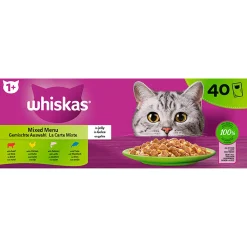 Whiskas 1+ natvoer mix 40 stuks