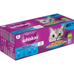 Whiskas 1+ natvoer vis 40 stuks
