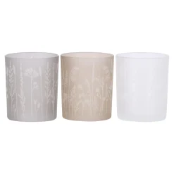 Windlicht Graser 8 cm 3 assorti