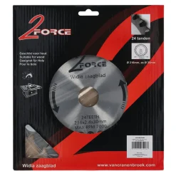 Zaagblad Ø216 mm 30as 24T 2-force