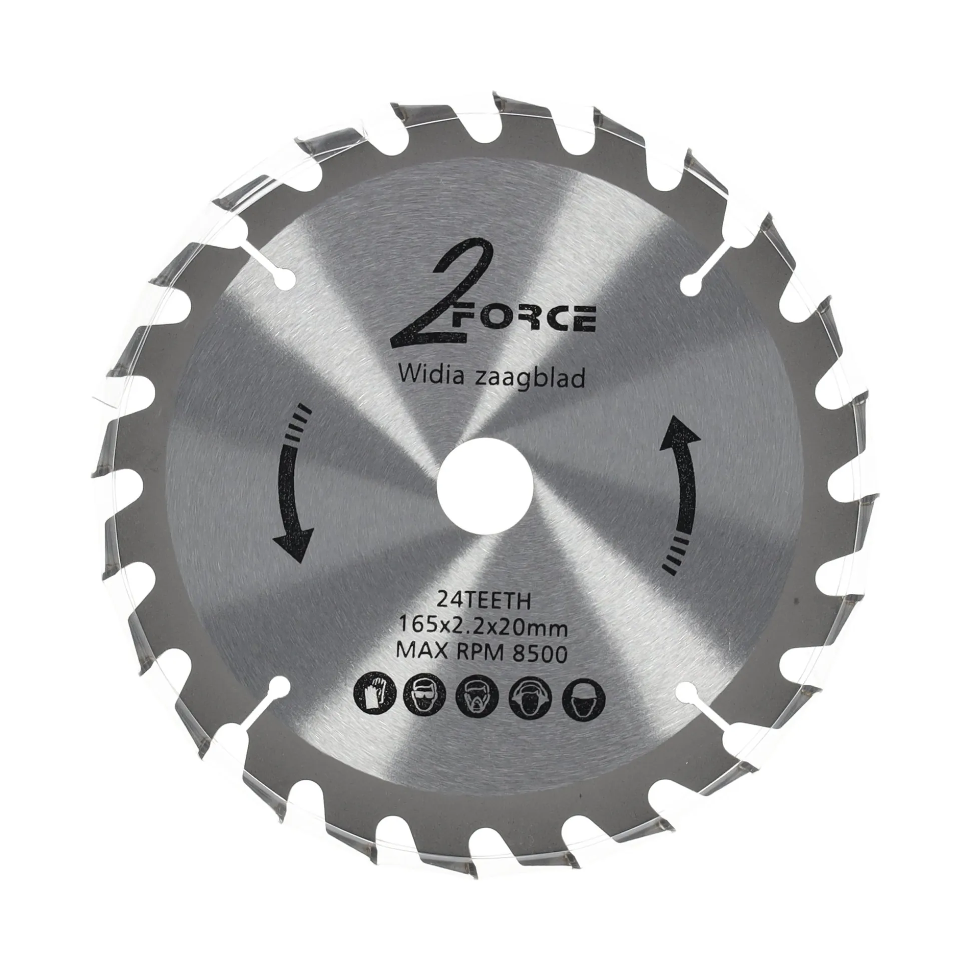 Zaagblad Ø165 mm 20as 24T 2-force