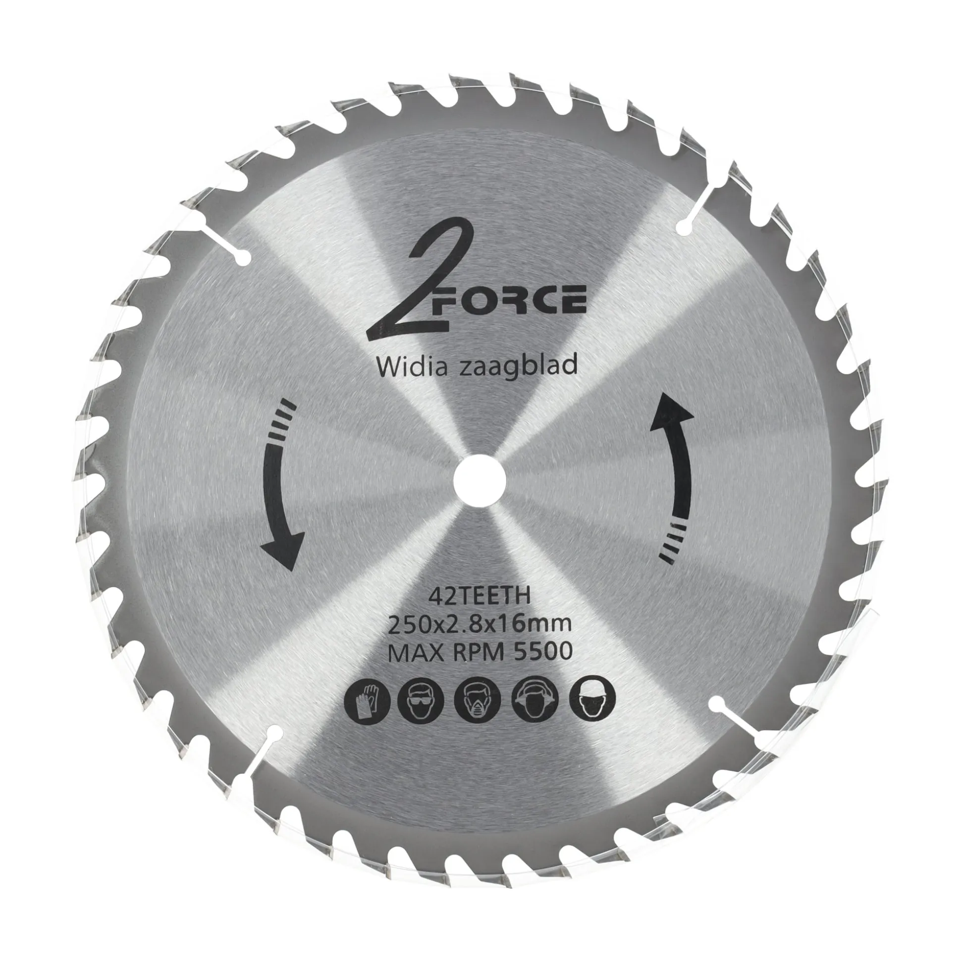 Zaagblad Ø250 mm 16as 42T 2-force