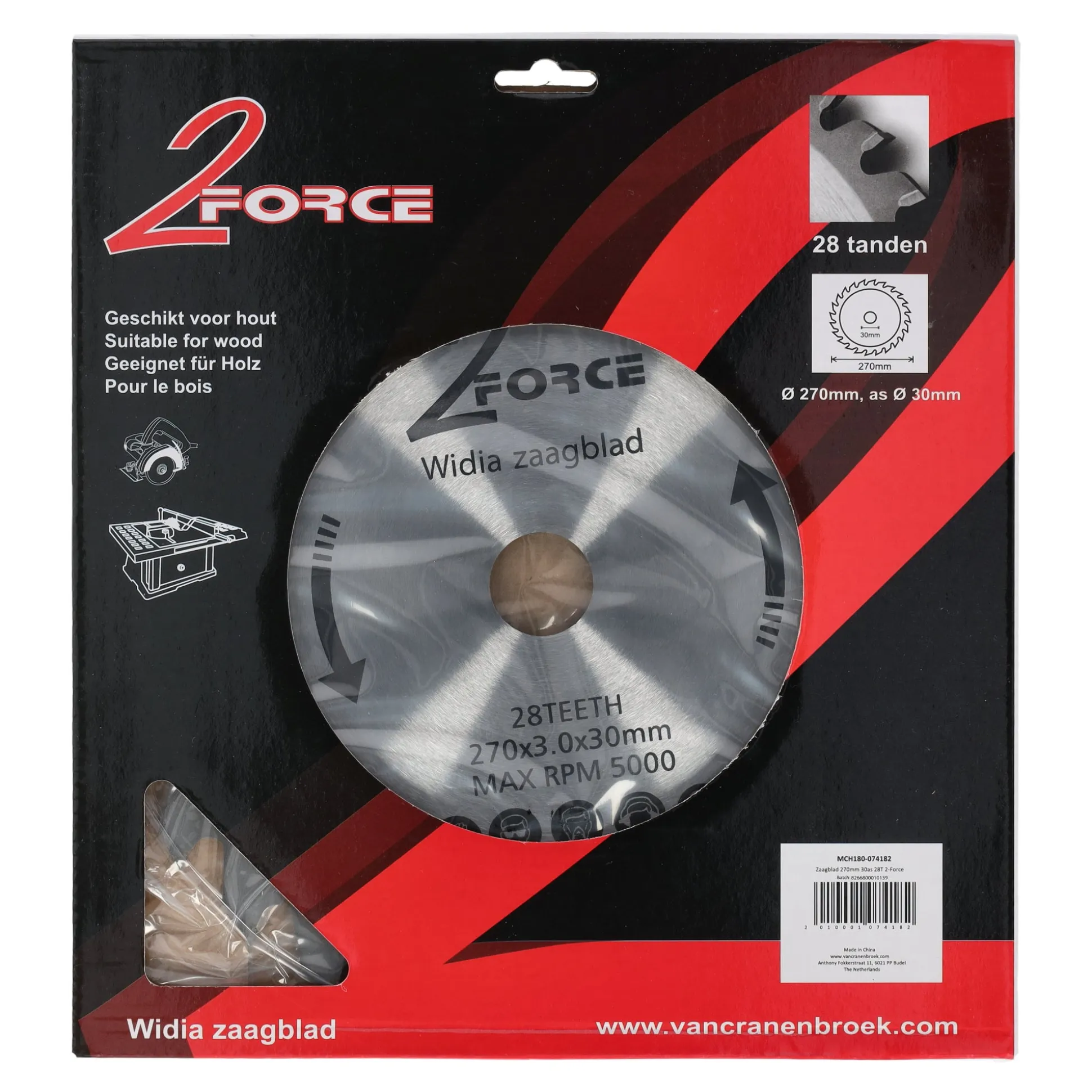 Zaagblad Ø270 mm 30as 28T 2-force