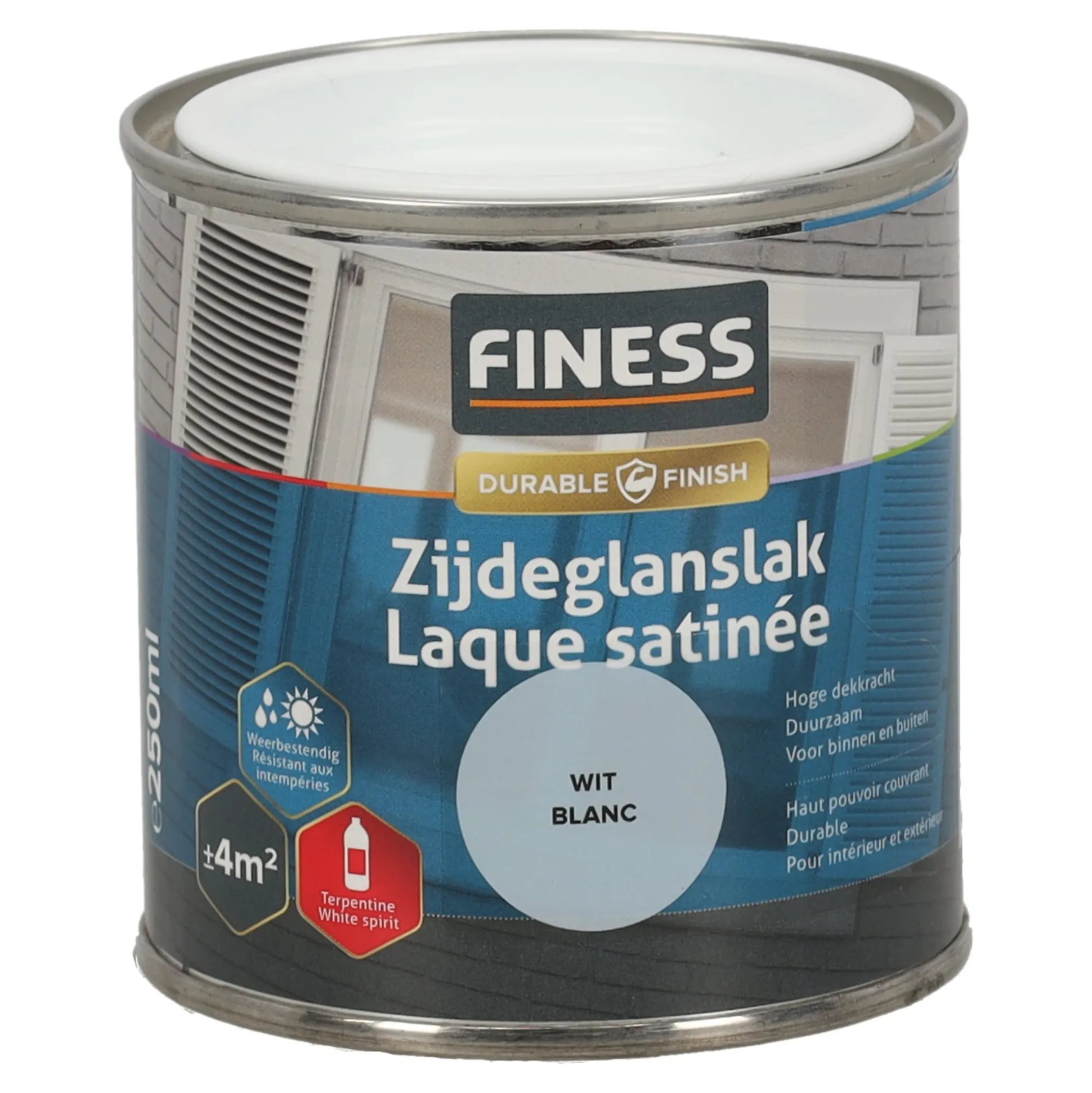 Zijdeglans wit 1410 250ml Finess