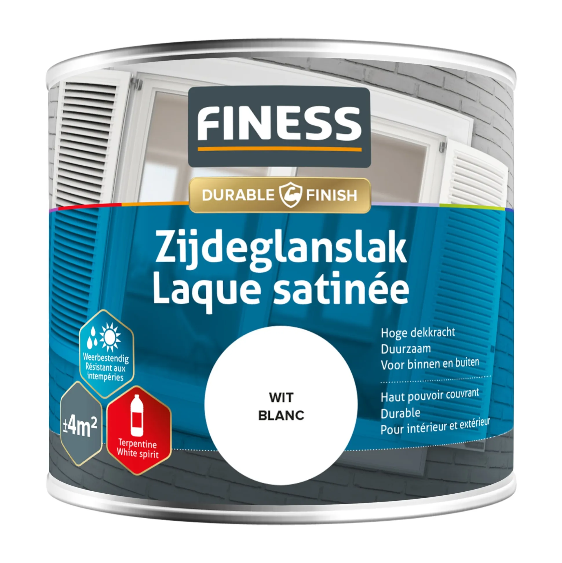 Zijdeglans wit 1410 250ml Finess