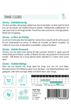 Zinnia Dahliabloemig