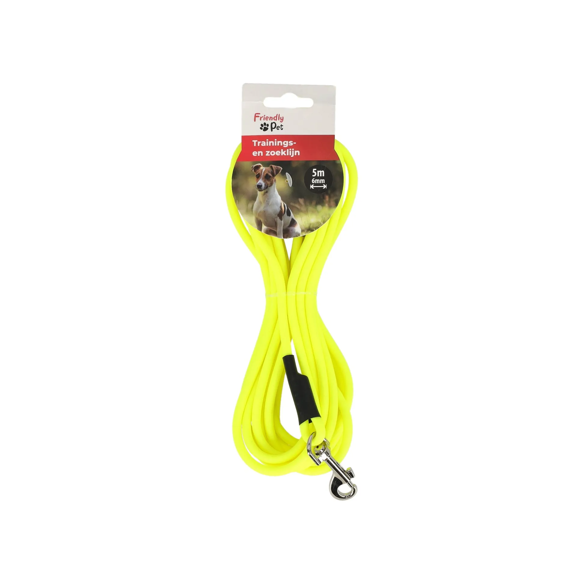 Zoeklijn Caspar geel 5m 6mm Friendly Pet