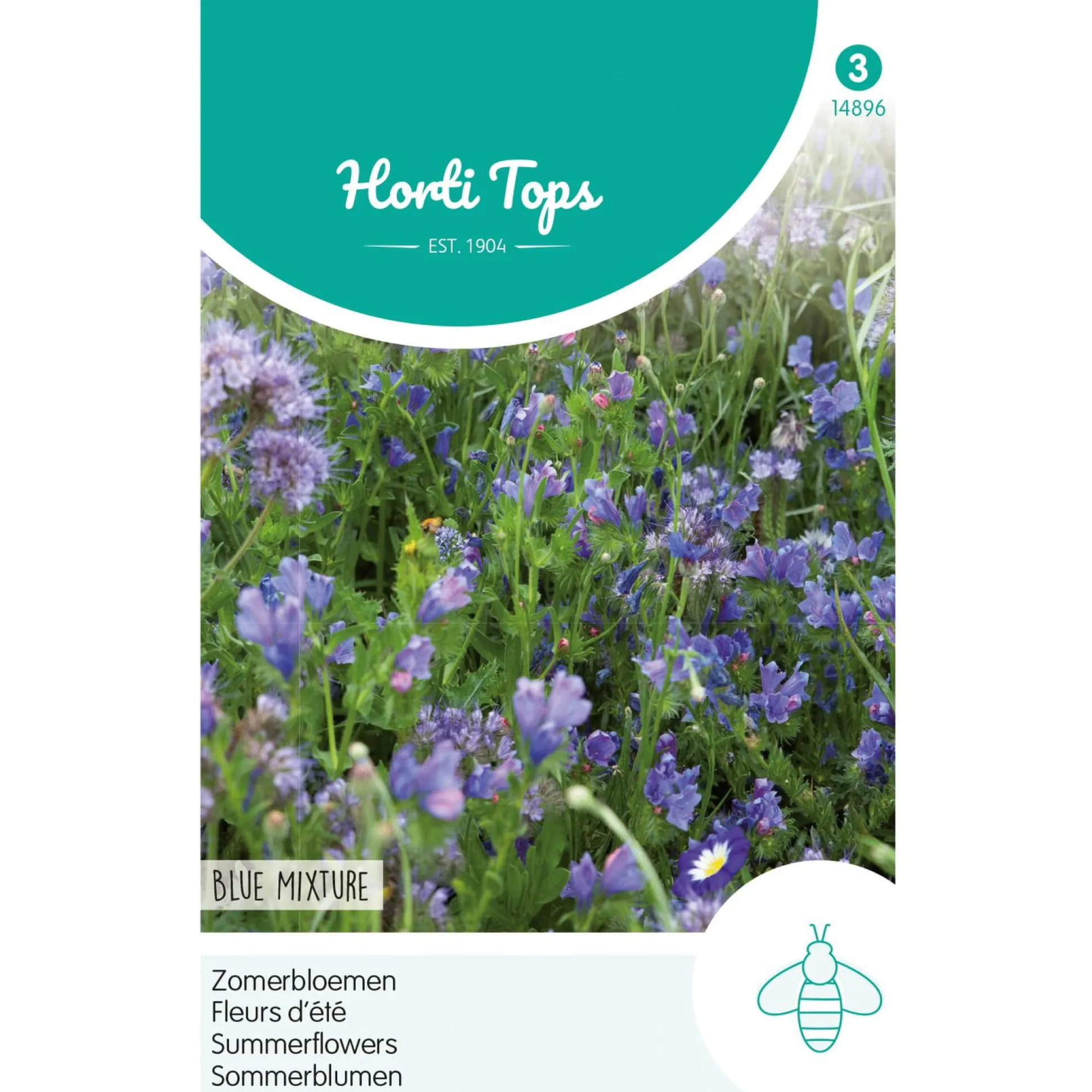 Zomerbloemen blauwe tinten