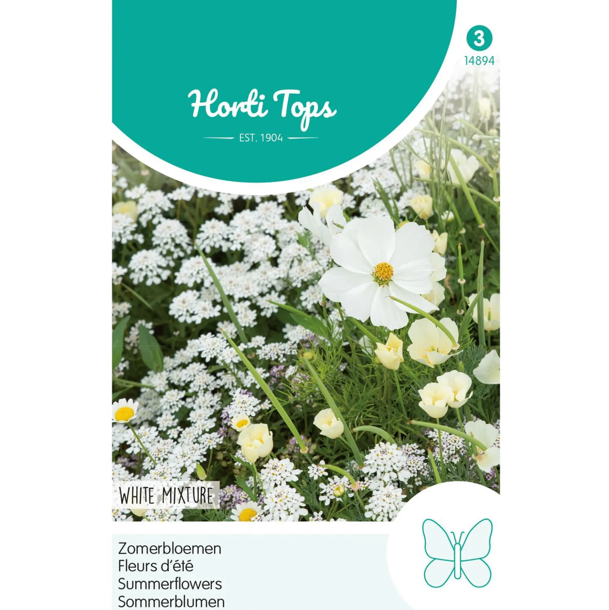 Zomerbloemen witte tinten