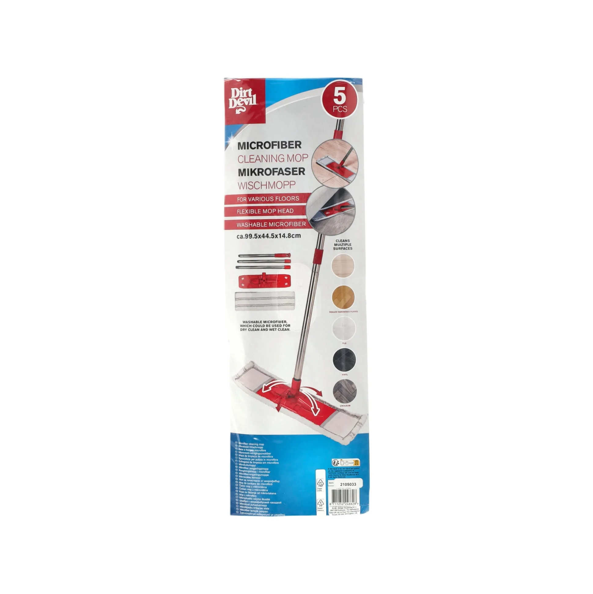 Zwabber microvezel met steel Dirt Devil