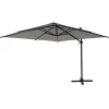 Zweefparasol roma 3x3m grijs