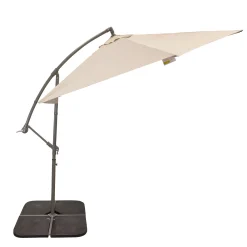 Zweefparasol Segni grijs/zand 3 meter