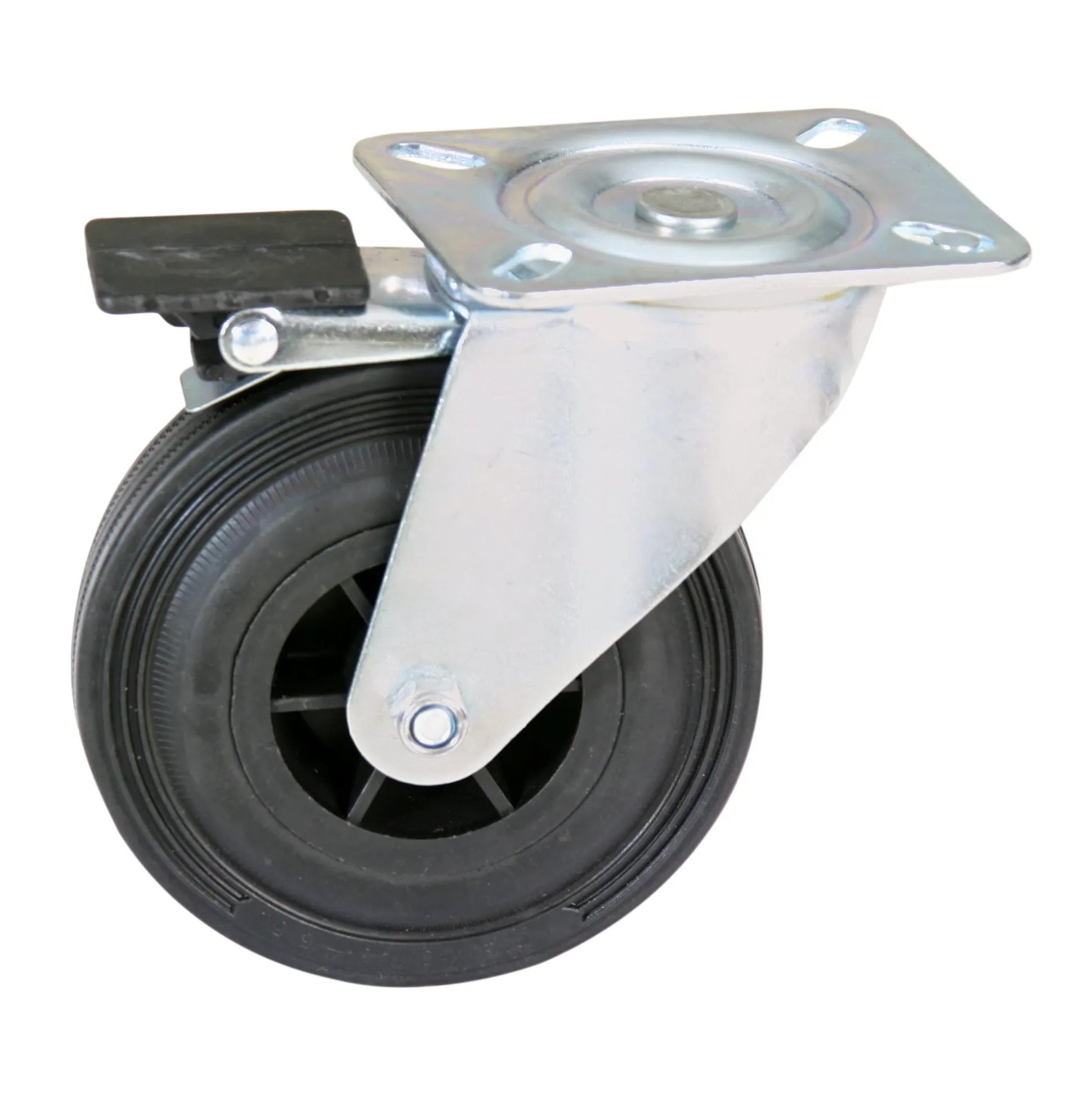 Zwenkwiel met rem ZP63A 125mm